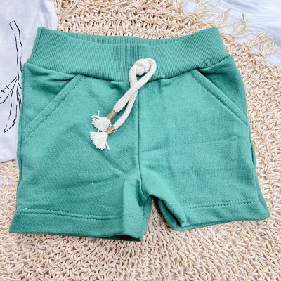 Conj. Camisa com Botões Coqueiros e Bermuda - Creme e Verde